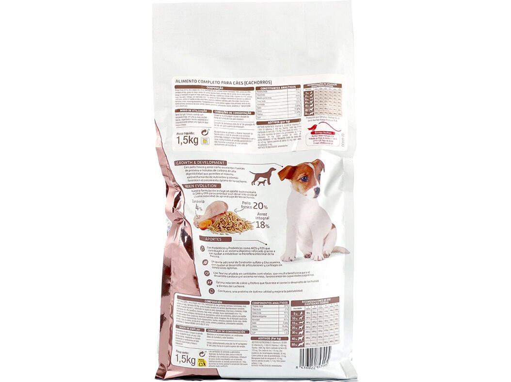 RA&Ccedil;&Atilde;O PARA C&Atilde;O AUCHAN EXPERT JUNIOR RICO EM FRANGO FRESCO 1.5KG image number 2