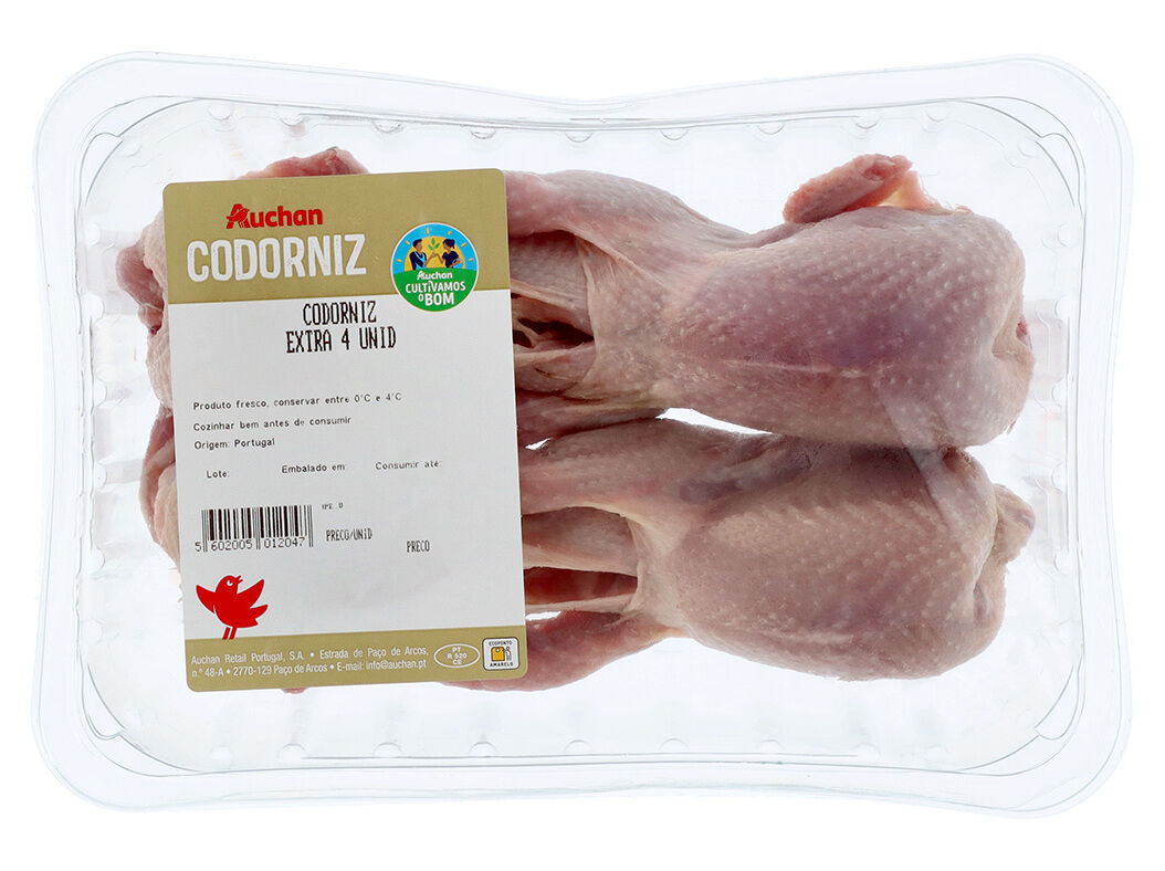CODORNIZ EXTRA AUCHAN CULTIVAMOS O BOM 4UNI