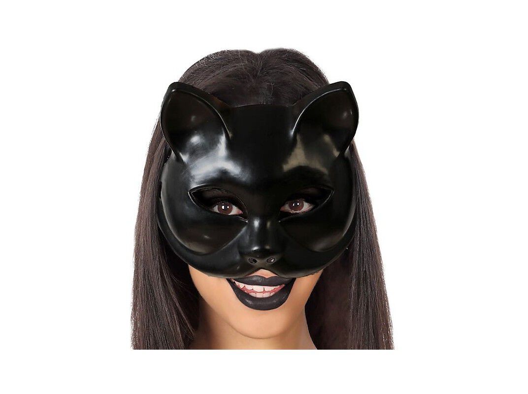 M&Aacute;SCARA GATO TOPBRANDS NEGRO 34CM