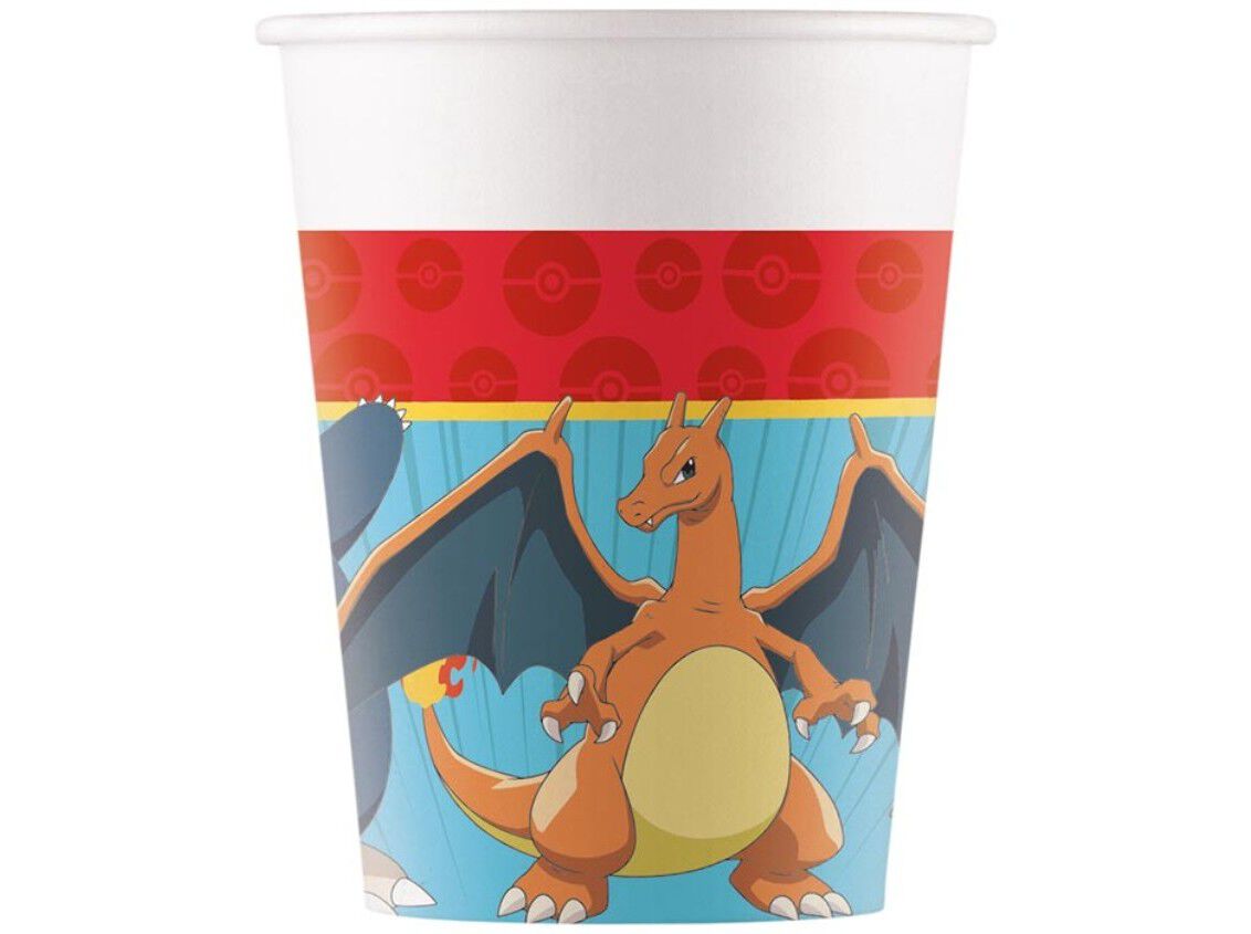 COPOS DESCART&Aacute;VEIS POK&Eacute;MON CART&Atilde;O 20CL 8 UNIDADES image number 0