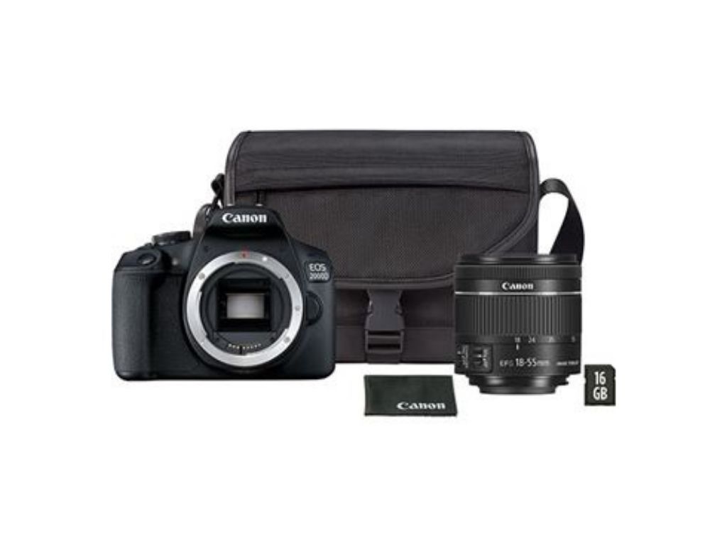 M&Aacute;QUINA FOTOGR&Aacute;FICA REFLEX CANON EOS 2000D + EF-S 18-55MM F/3.5-5.6 IS II
