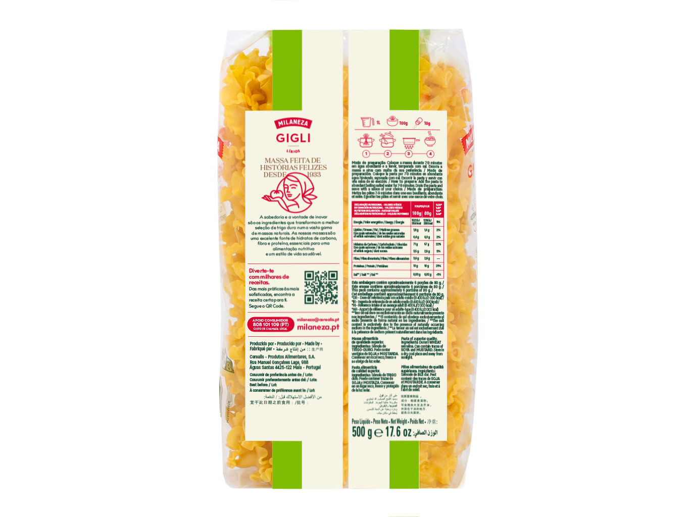 MASSA MILANEZA LIRIOS-GIGLI 500G image number 1