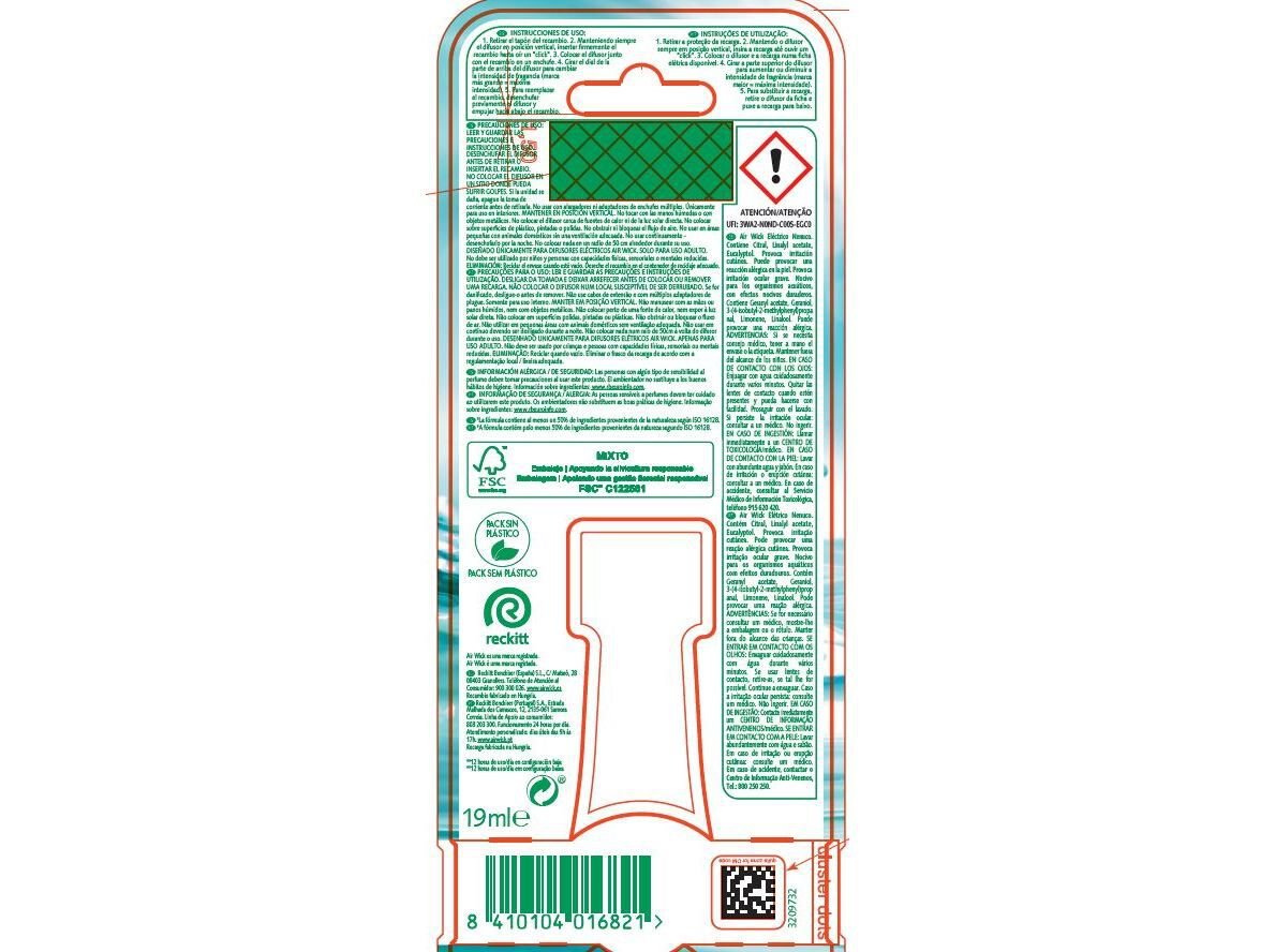 AMBIENTADOR EL&Eacute;CTRICO AIR WICK RECARGA NENUCO 19ML image number 1