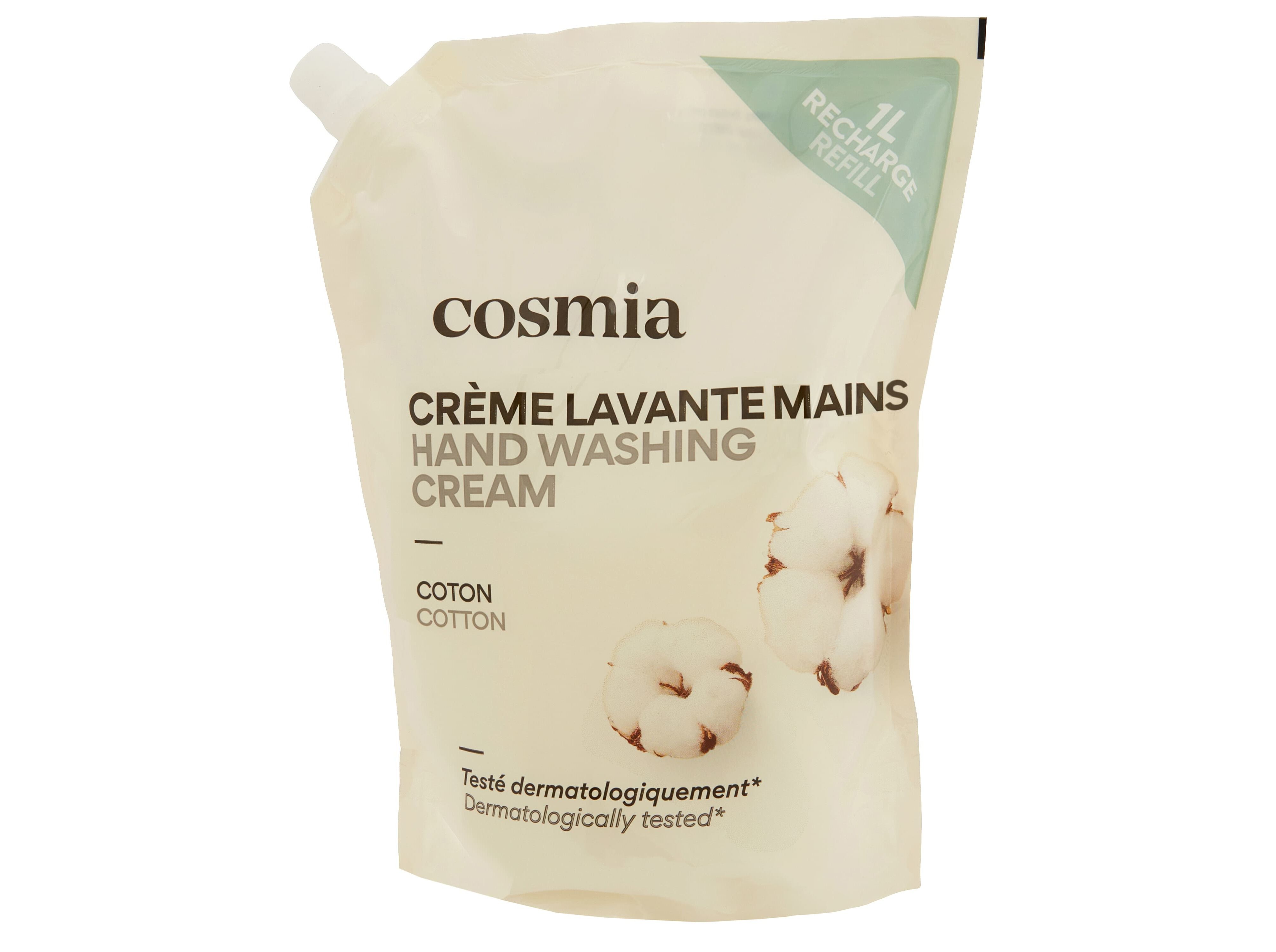 SABONETE L&Iacute;QUIDO COSMIA RECARGA FLOR ALGOD&Atilde;O 1L