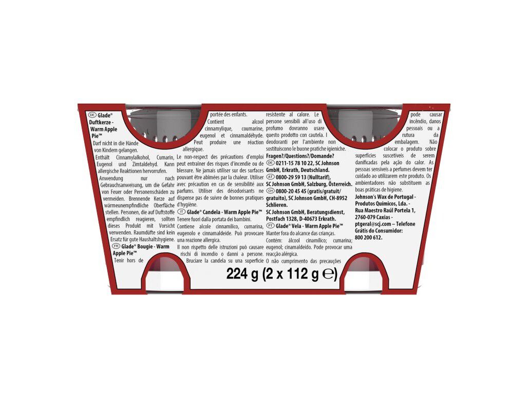 VELA AMBIENTADORA GLADE WARM APPLE 2UN image number 1