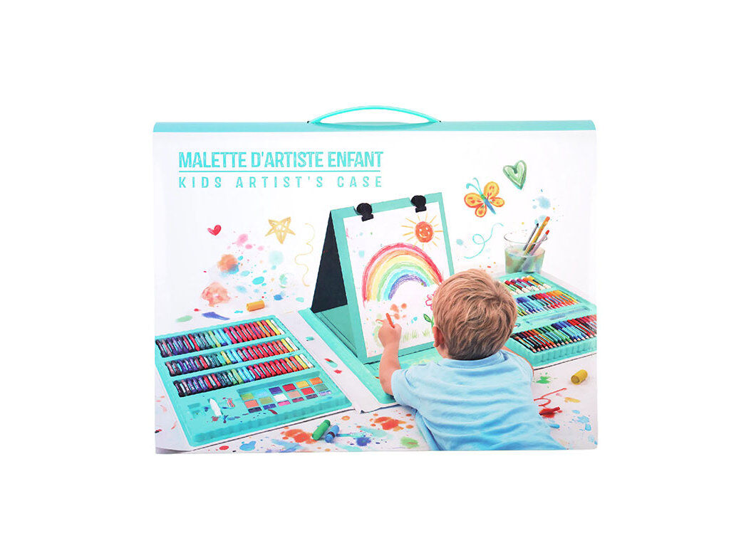 MEGA KIT ARTE INFANTIL COM CAVALETE 183 PE&Ccedil;AS