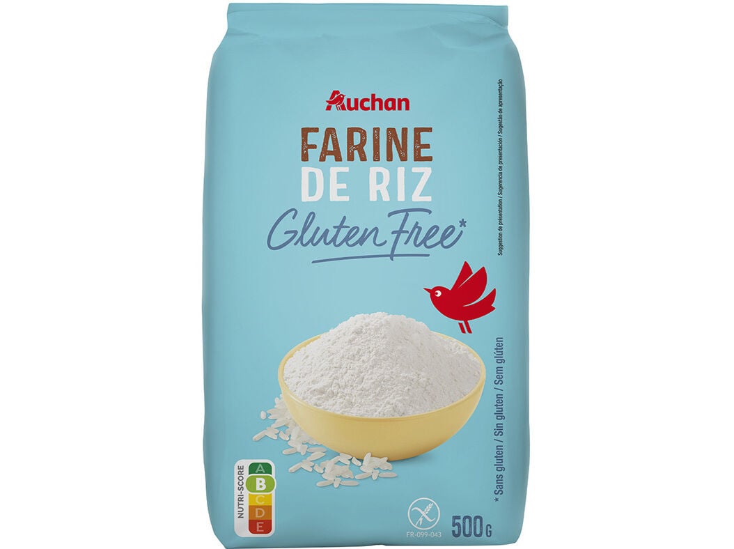 FARINHA AUCHAN DE ARROZ SEM GL&Uacute;TEN 500 G image number 0