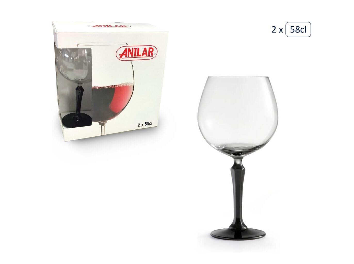 CONJUNTO DE 2 CALICES ANILAR VIDRO 58CL image number 0