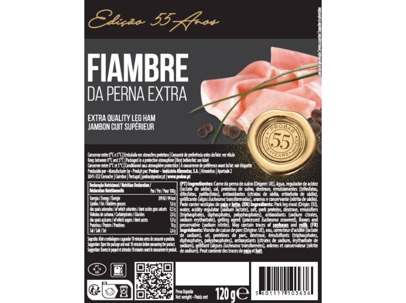 FIAMBRE FATIADO DA PERNA PROBAR 55 ANOS 120G image number 1