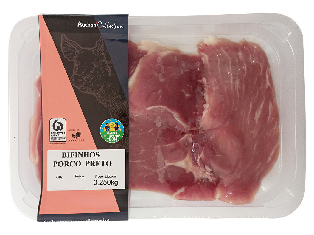 BIFINHOS PORCO PRETO AUCHAN CULTIVAMOS O BOM 250GR