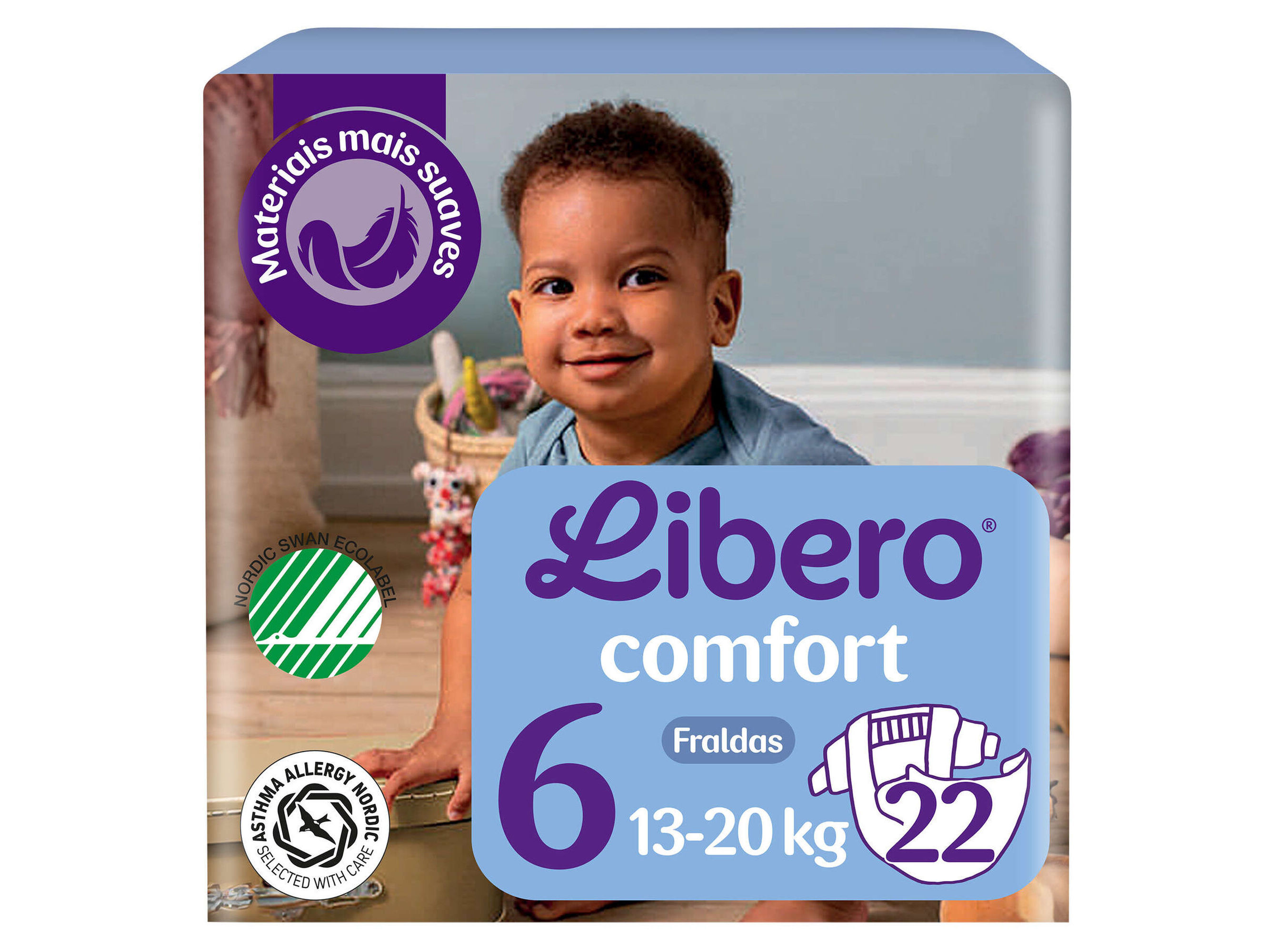 FRALDAS LIBERO COMFORT TAM 6 13-20KG 21UN