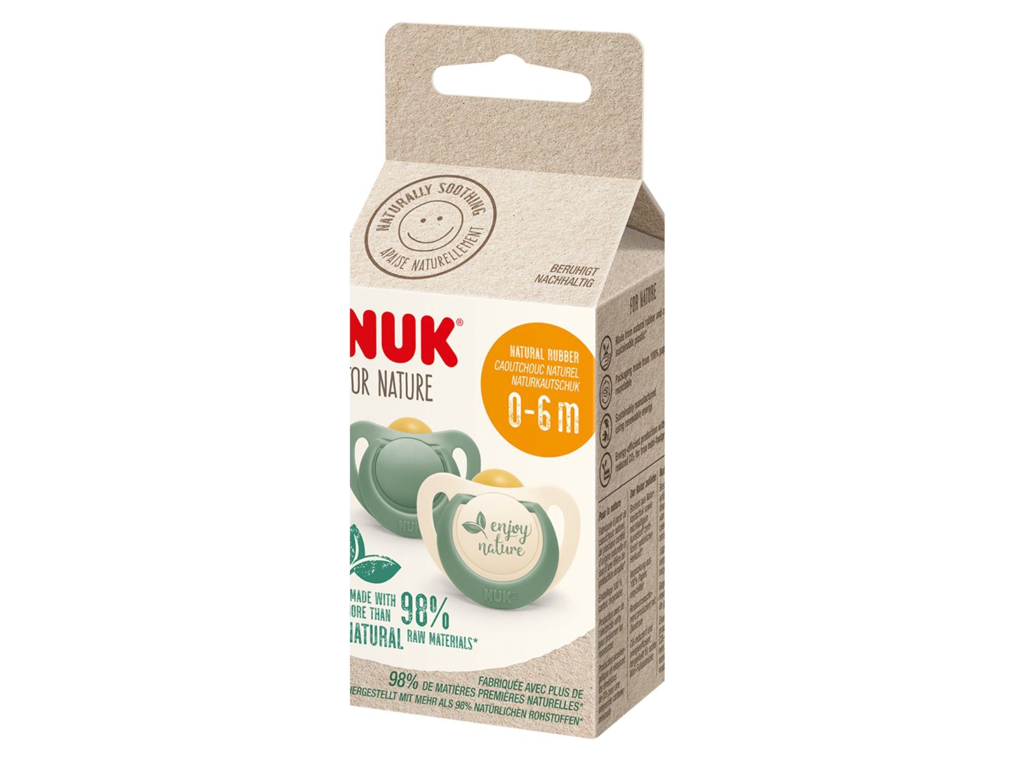 CHUPETA NUK FOR NATURE SIL VERDE 2U 6-18M image number 0