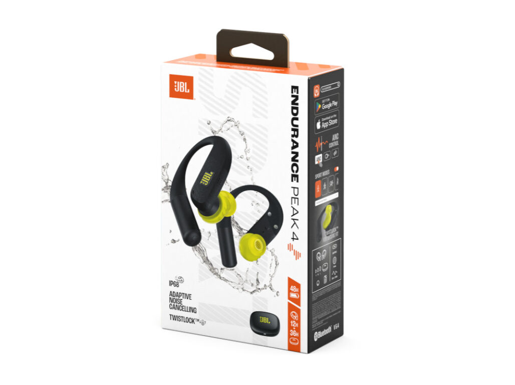 AURICULARES BT JBL ENDURANCE PEAK 4 PRETO/LIMA image number 7