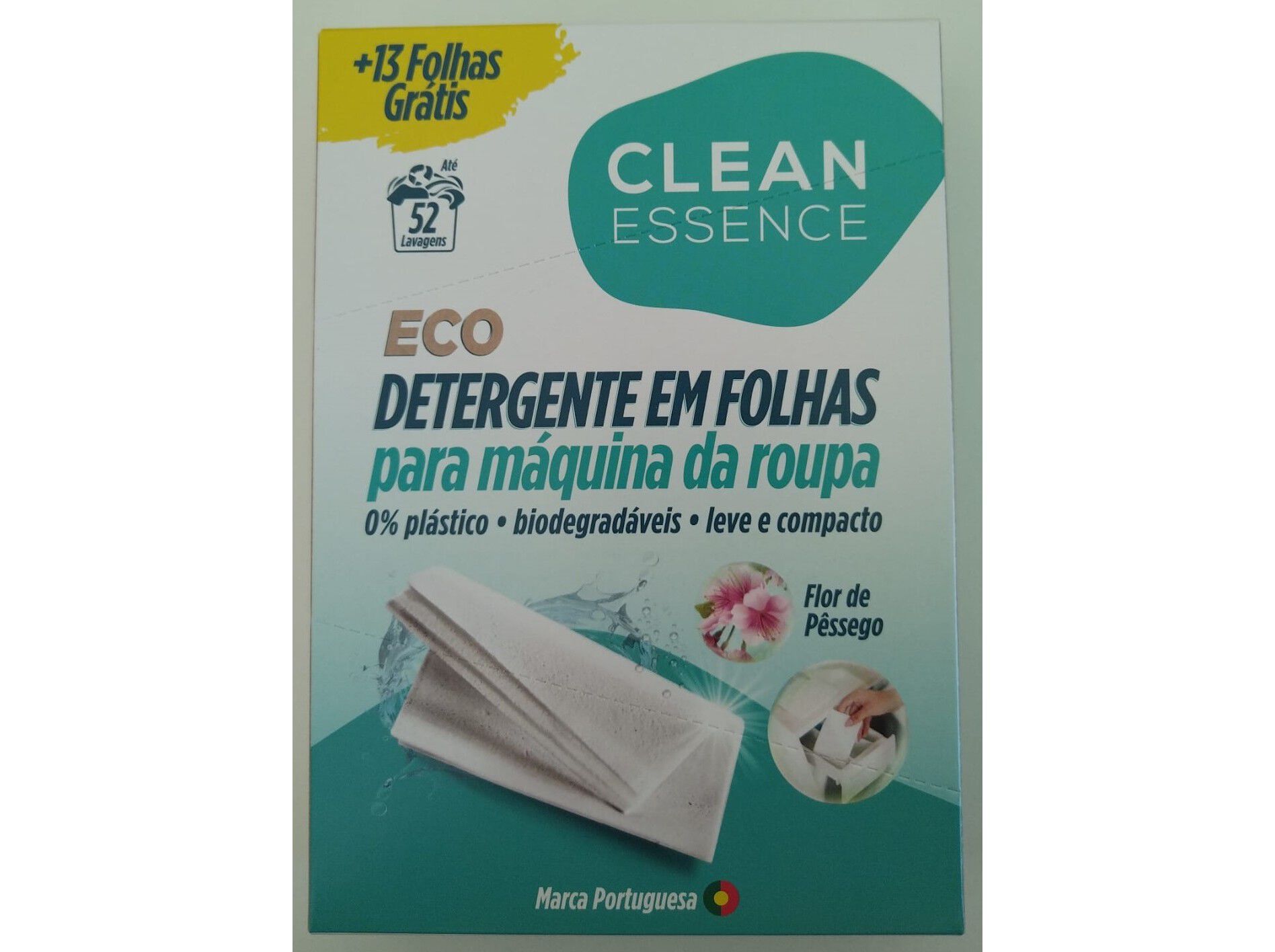 DETERGENTE ROUPA M&Aacute;QUINA CLEAN ESSENCE EM FOLHAS P&Ecirc;SSEGO 52D image number 0
