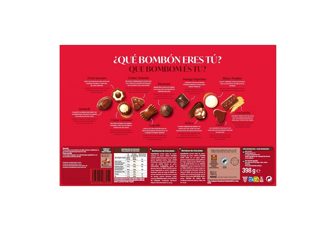 BOMBONS DE CHOCOLATE CAJA ROJA 398G image number 1