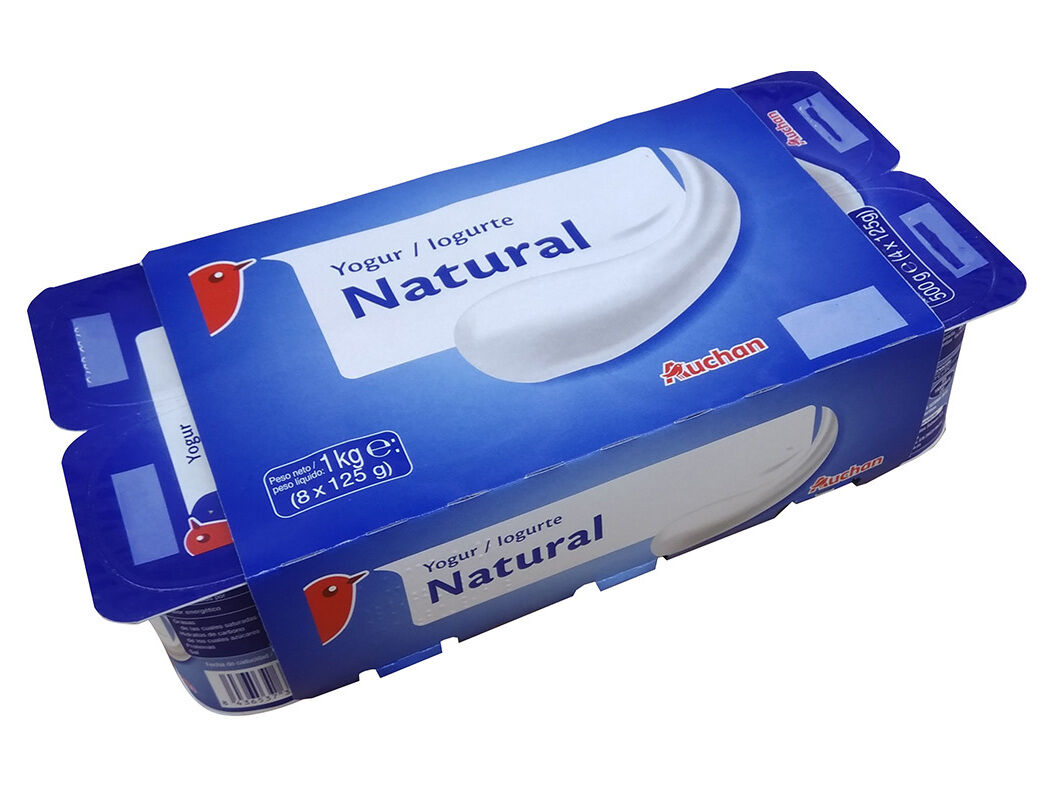 IOGURTE AUCHAN NATURAL 8X125G image number 0