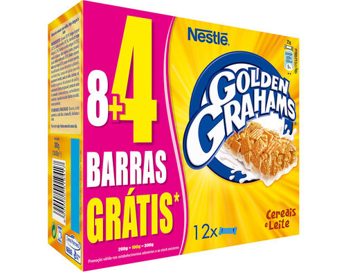 BARRAS NESTLÉ GOLDEN GRAHAMS CEREAIS 200G 8UN + 4UN image number 0