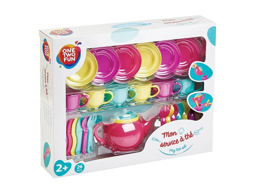 CONJUNTO DE CH&Aacute; ONE TWO FUN 26 PE&Ccedil;AS