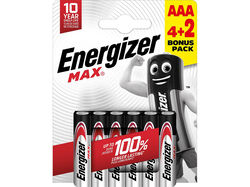 Pilhas Aaa Max Energizer 6 un
