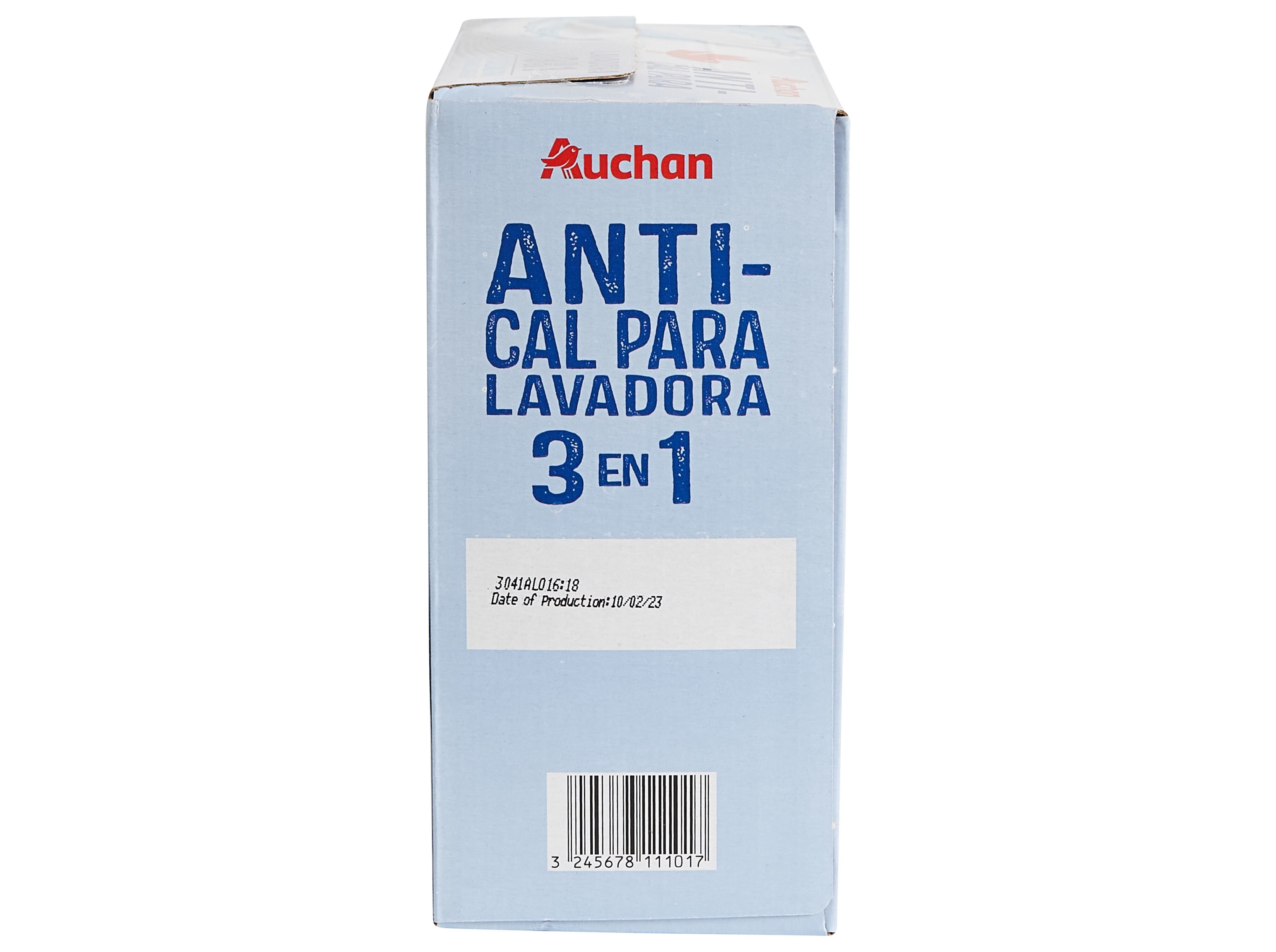 ADITIVO AUCHAN M&Aacute;QUINA ROUPA PASTILHAS ANTICALC&Aacute;RIO 45UN image number 3