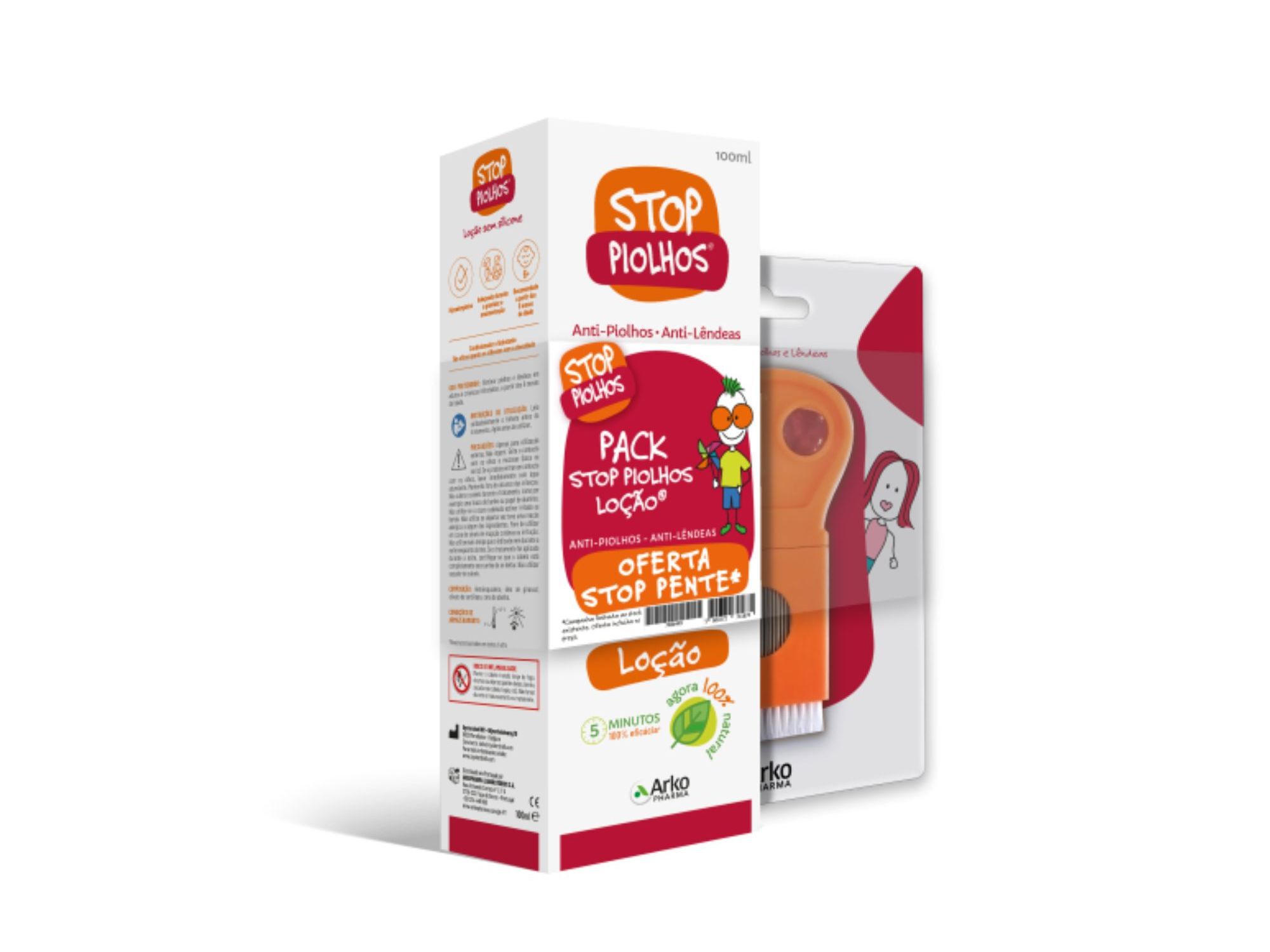 LO&Ccedil;AO STOP PIOLHOS ANTIPARASITARIO COM PENTE 100ML image number 0