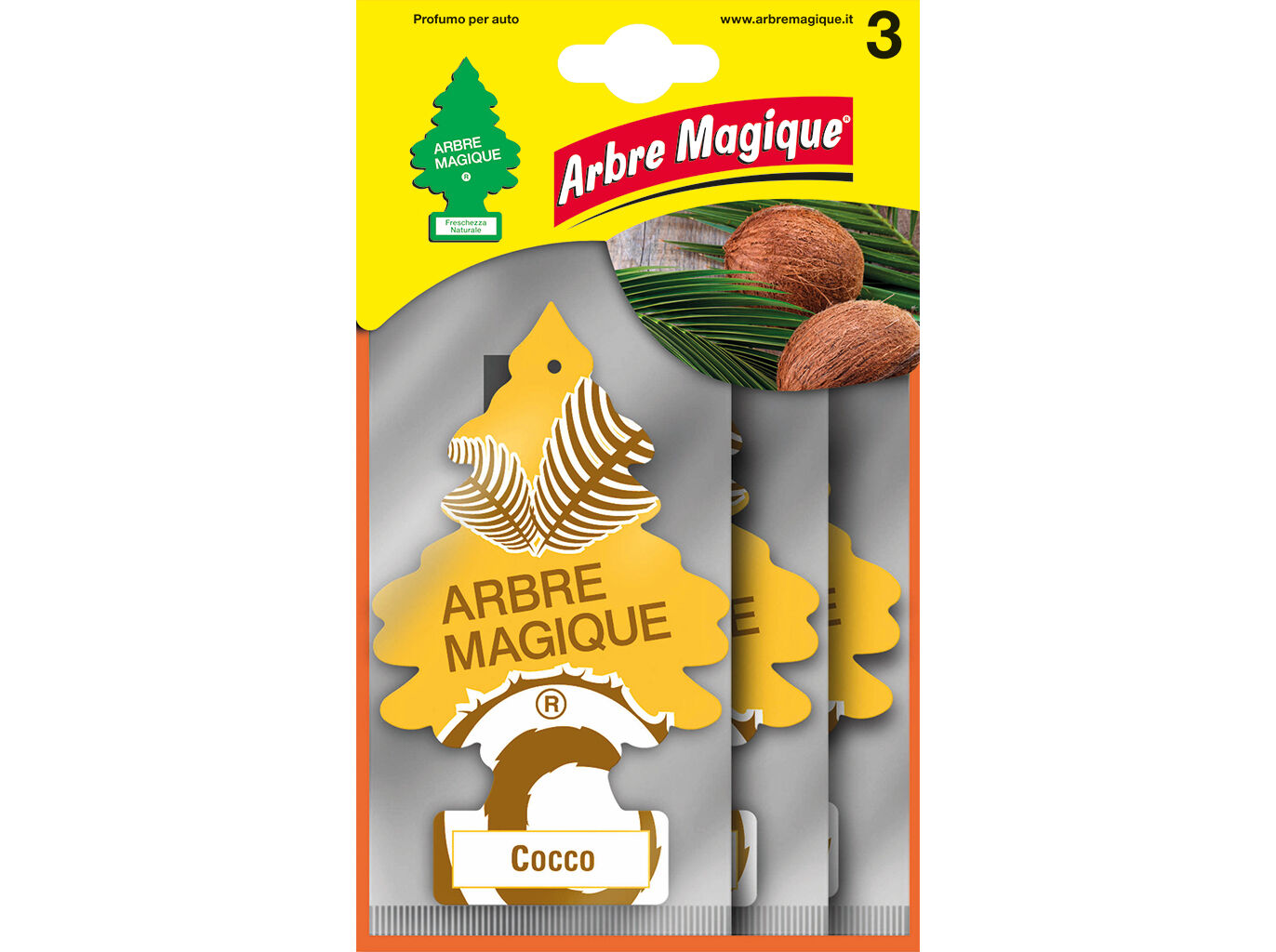 AMBIENTADOR AUTOM&Oacute;VEL ARBRE MAGIQUE C&Ocirc;CO PACK 3 UNIDADES image number 0