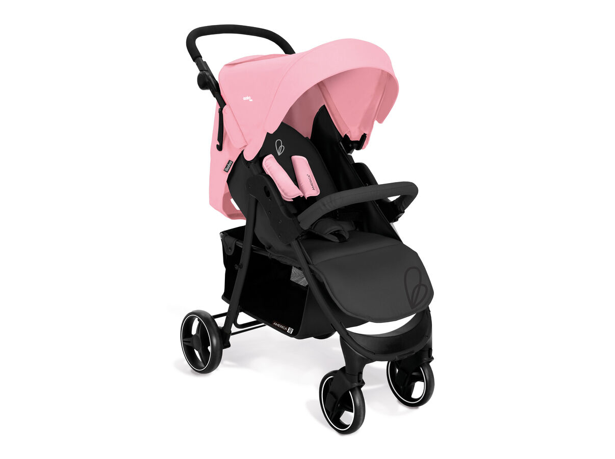 CARRINHO DE BEB&Eacute; ASALVO AMERICA 3 ROSA 106X82X51CM
