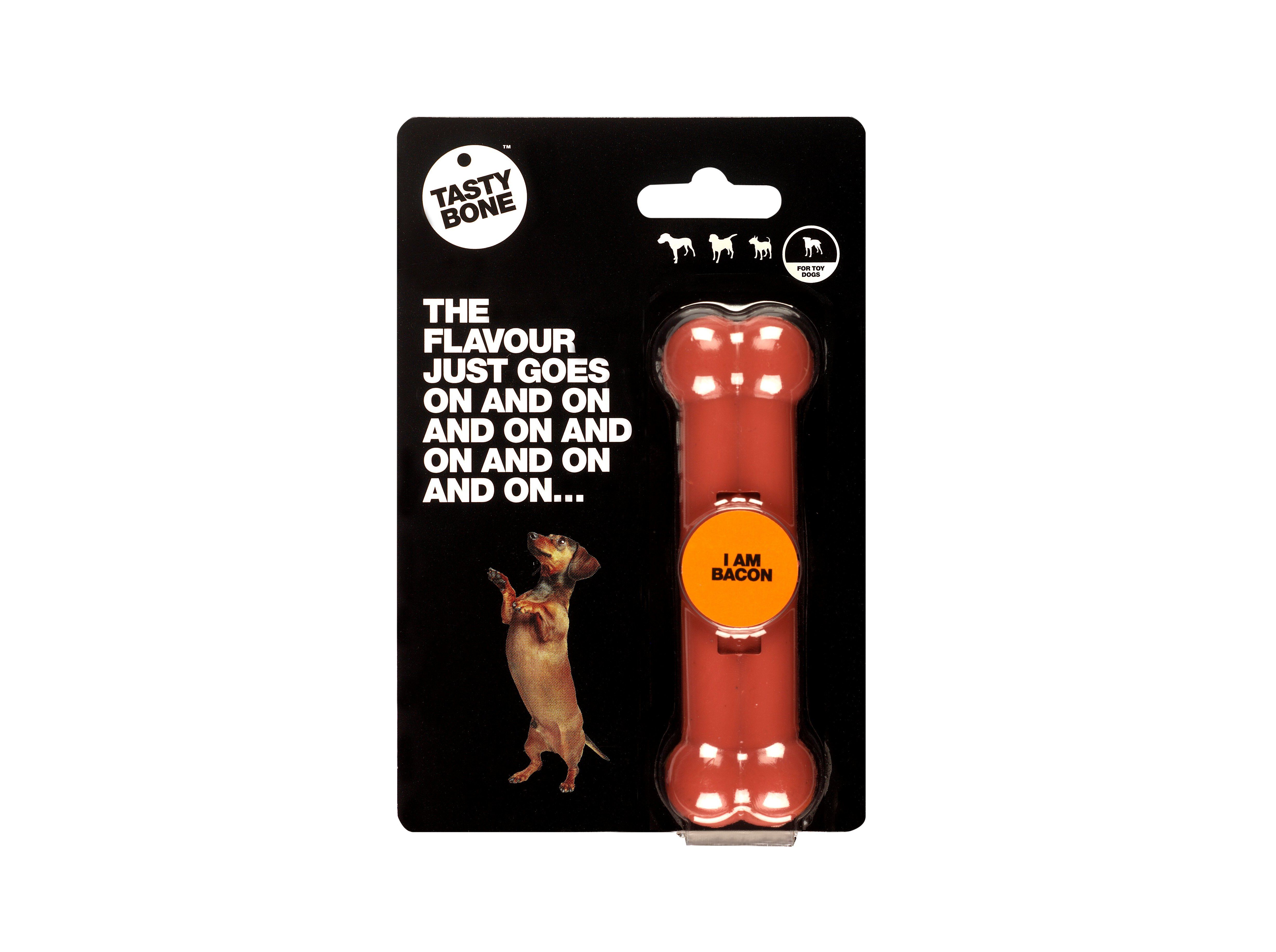 BRINQUEDO PARA C&Atilde;O TASTYBONE BACON RA&Ccedil;A PEQUENA