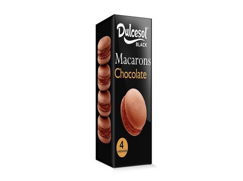 MACARONS DULCESOL SABOR CHOCOLATE 4UN 80G image number 0