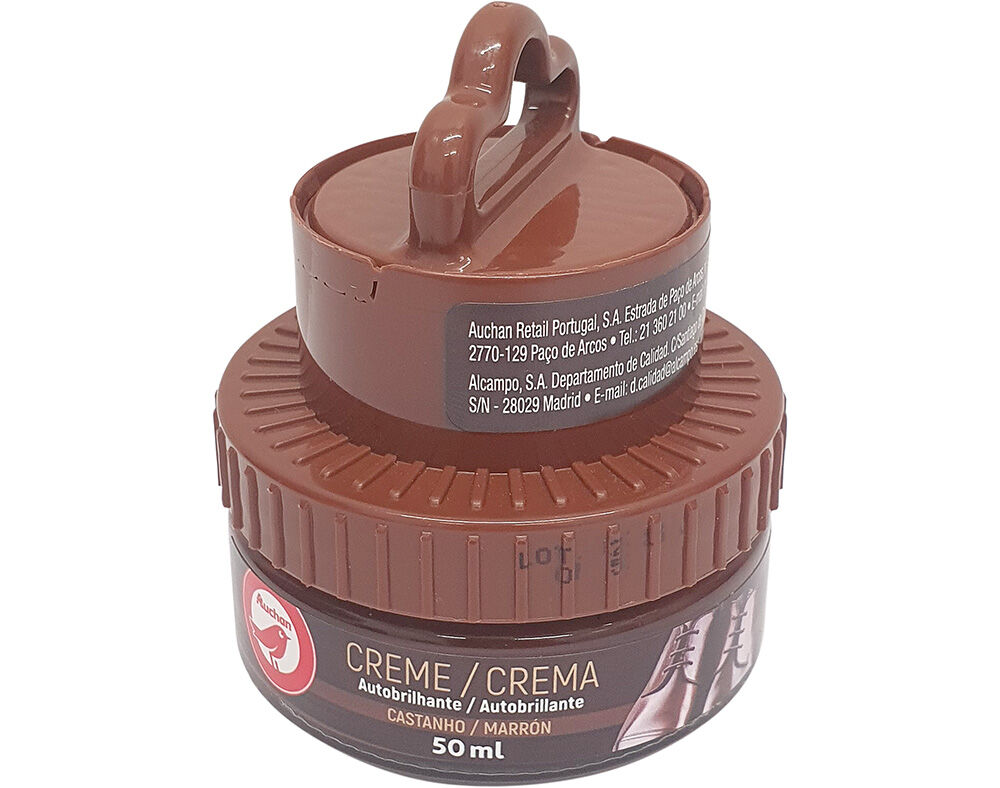 CREME AUTOBRILHANTE AUCHAN BOI&Atilde;O CASTANHO 50ML