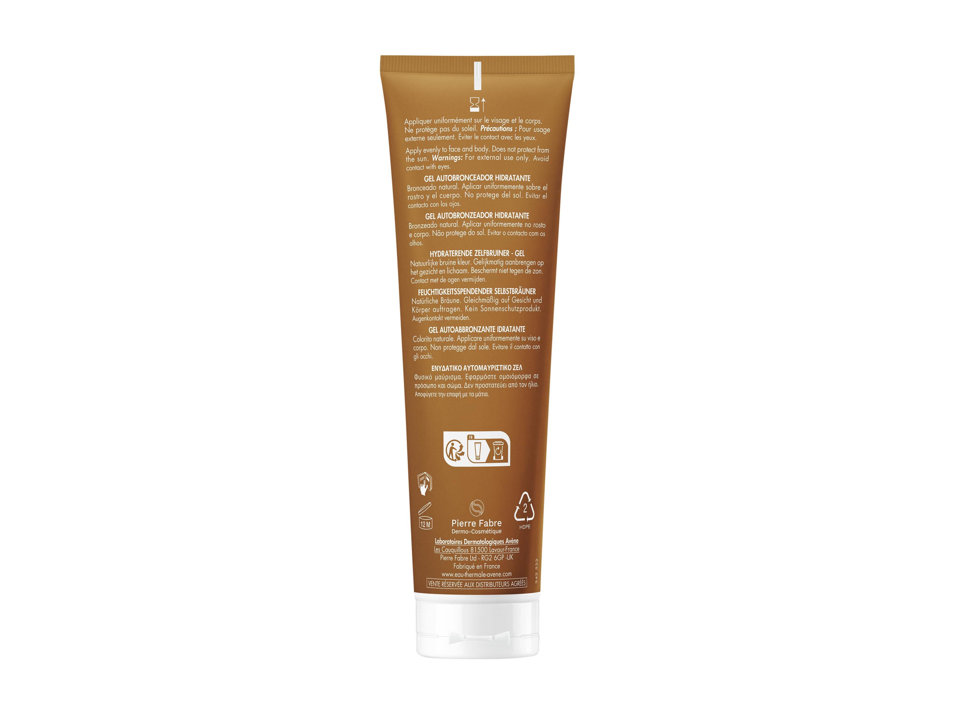GEL AUTOBRONZEADOR AVENE HIDRATANTE 100ML image number 1