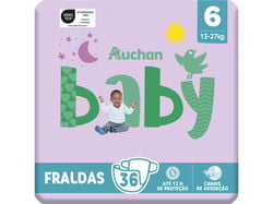 FRALDAS AUCHAN BABY T6 13-27KG 36UN