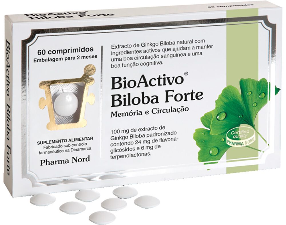 SUPLEMENTO BIOACTIVO BILOBA FORTE 60 COMPRIMIDOS image number 0