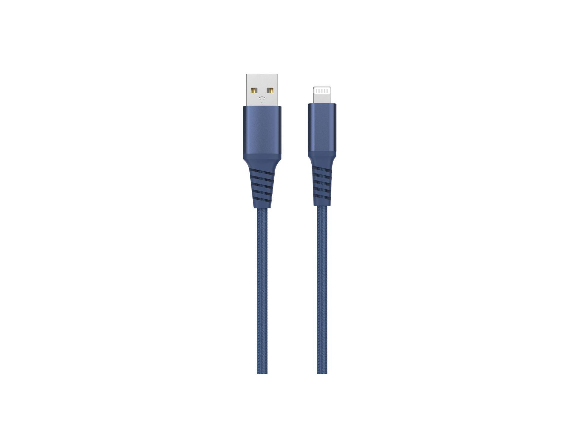 CABO TEXTIL QILIVE 600184381 USBA - 8PIN 1.2M 2.4A AZUL image number 1
