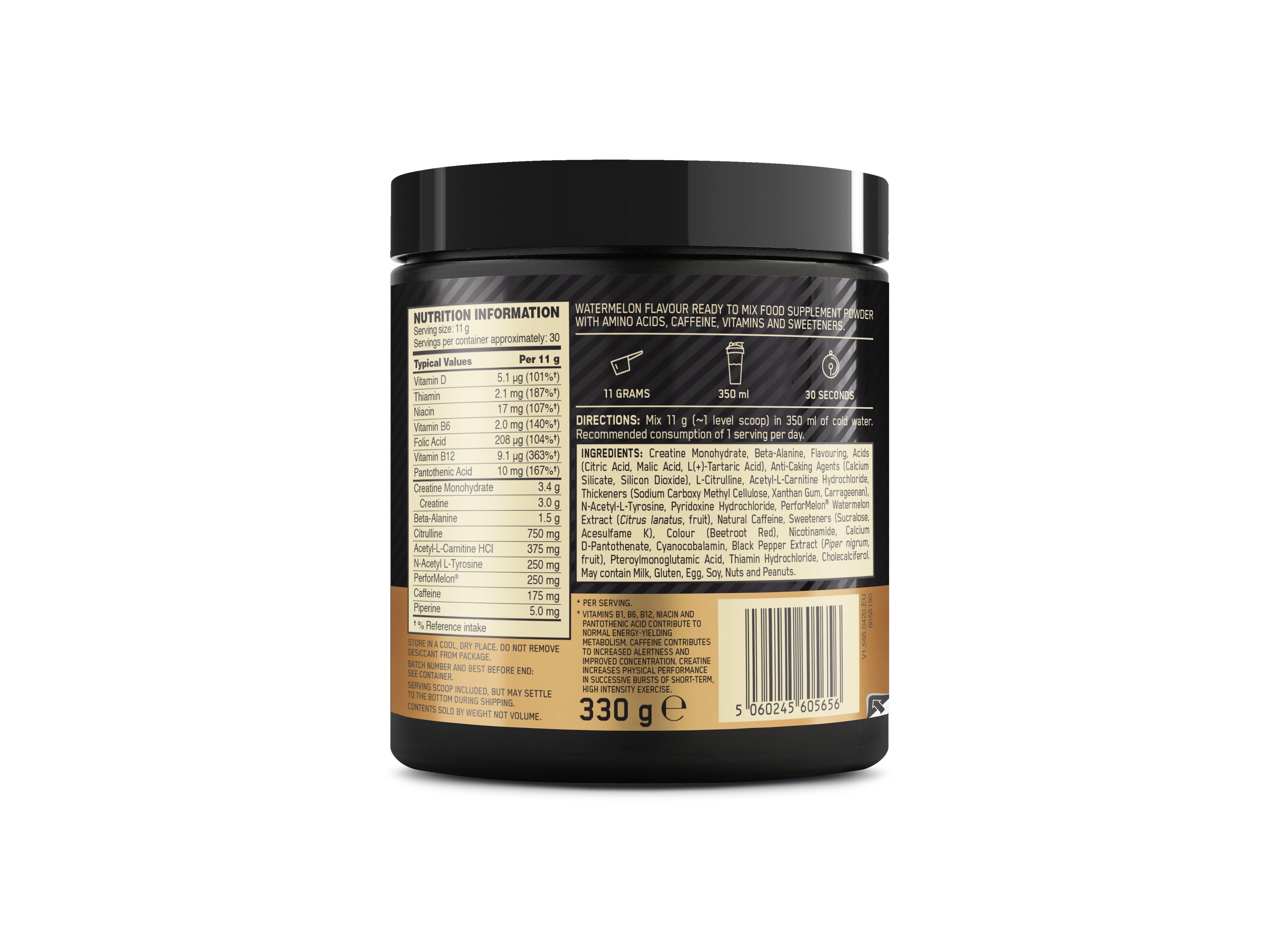 PRE WORKOUT OPTIM NUT MELANCIA 300G image number 2
