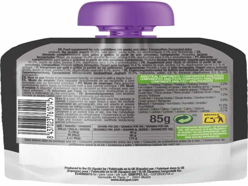 IOGURTE PARA GATO YOWUP COM PREBI&Oacute;TICOS 85G image number 1