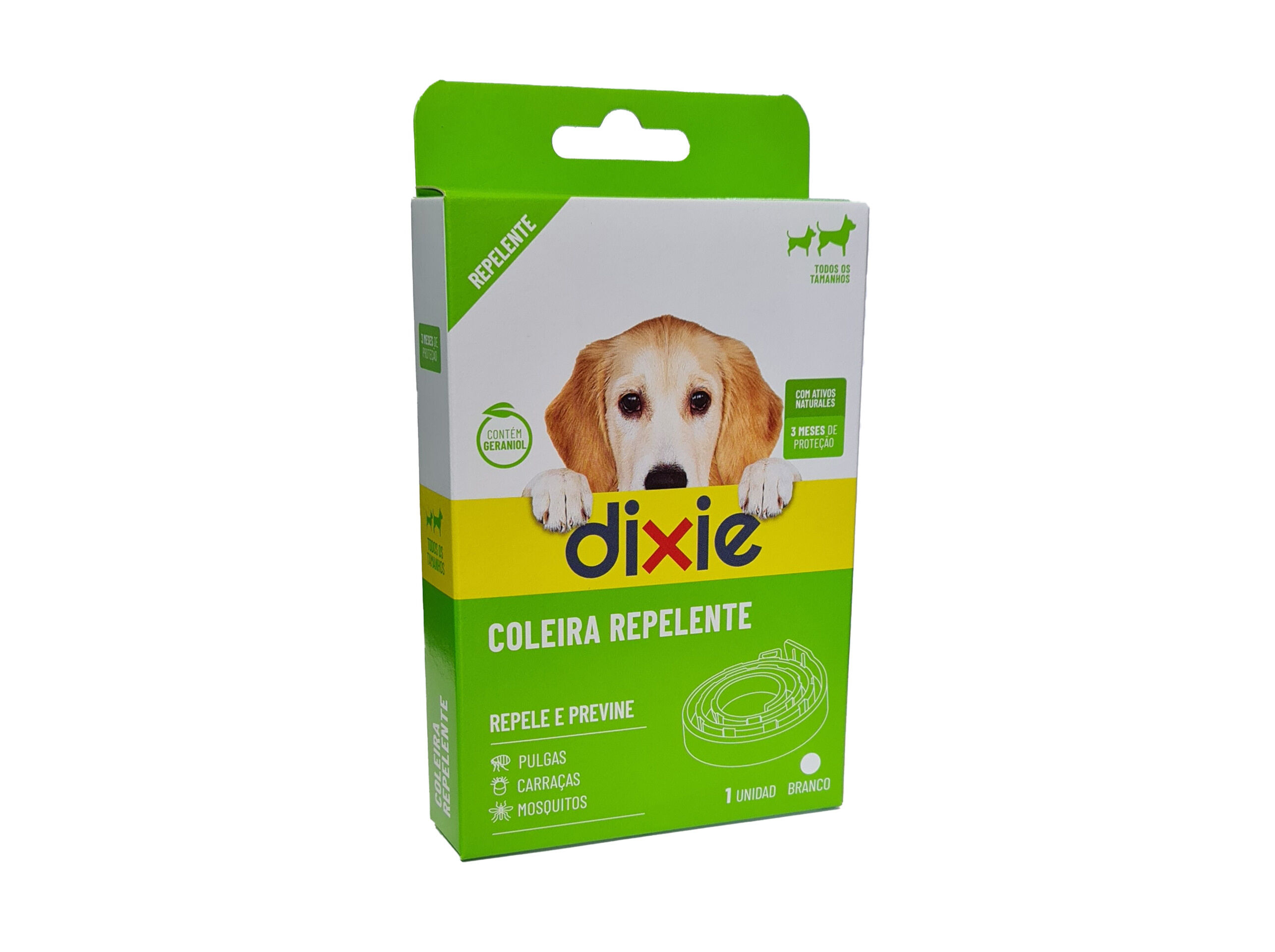 COLEIRA REPELENTE C&Atilde;O DIXIE BRANCA 58CM image number 1