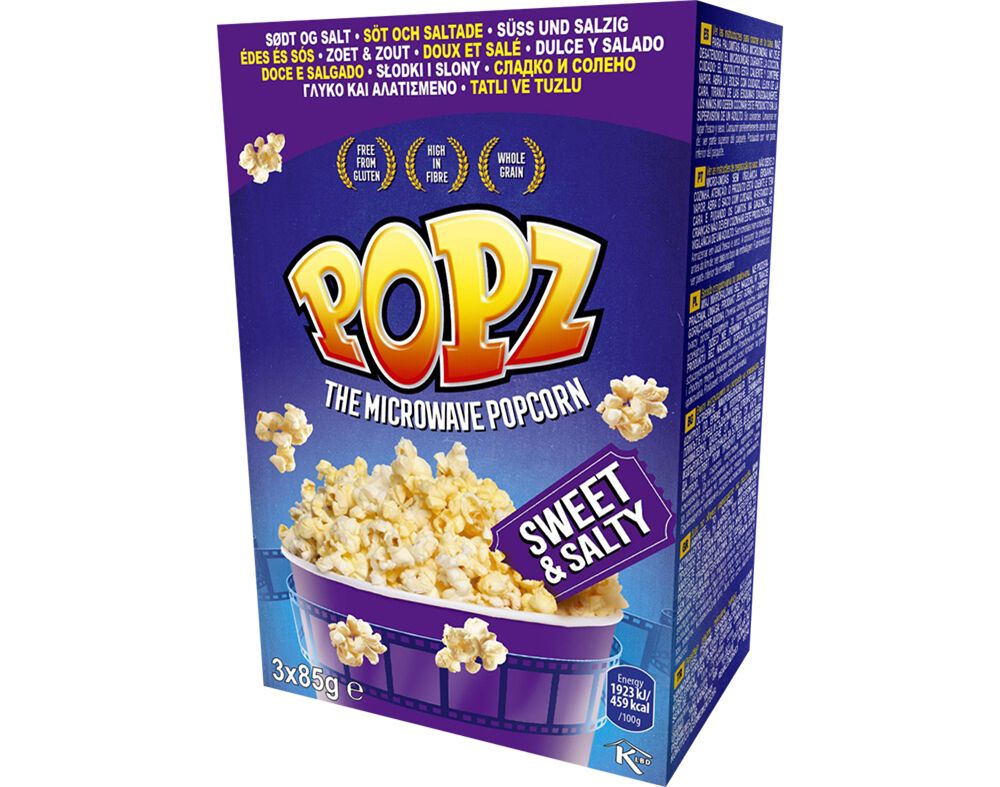 PIPOCAS POPZ MICRO ONDAS SALGADAS E DOCES 3X85G