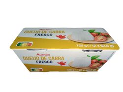 QUEIJO FRESCO AUCHAN CABRA 125G (2X62.5G)