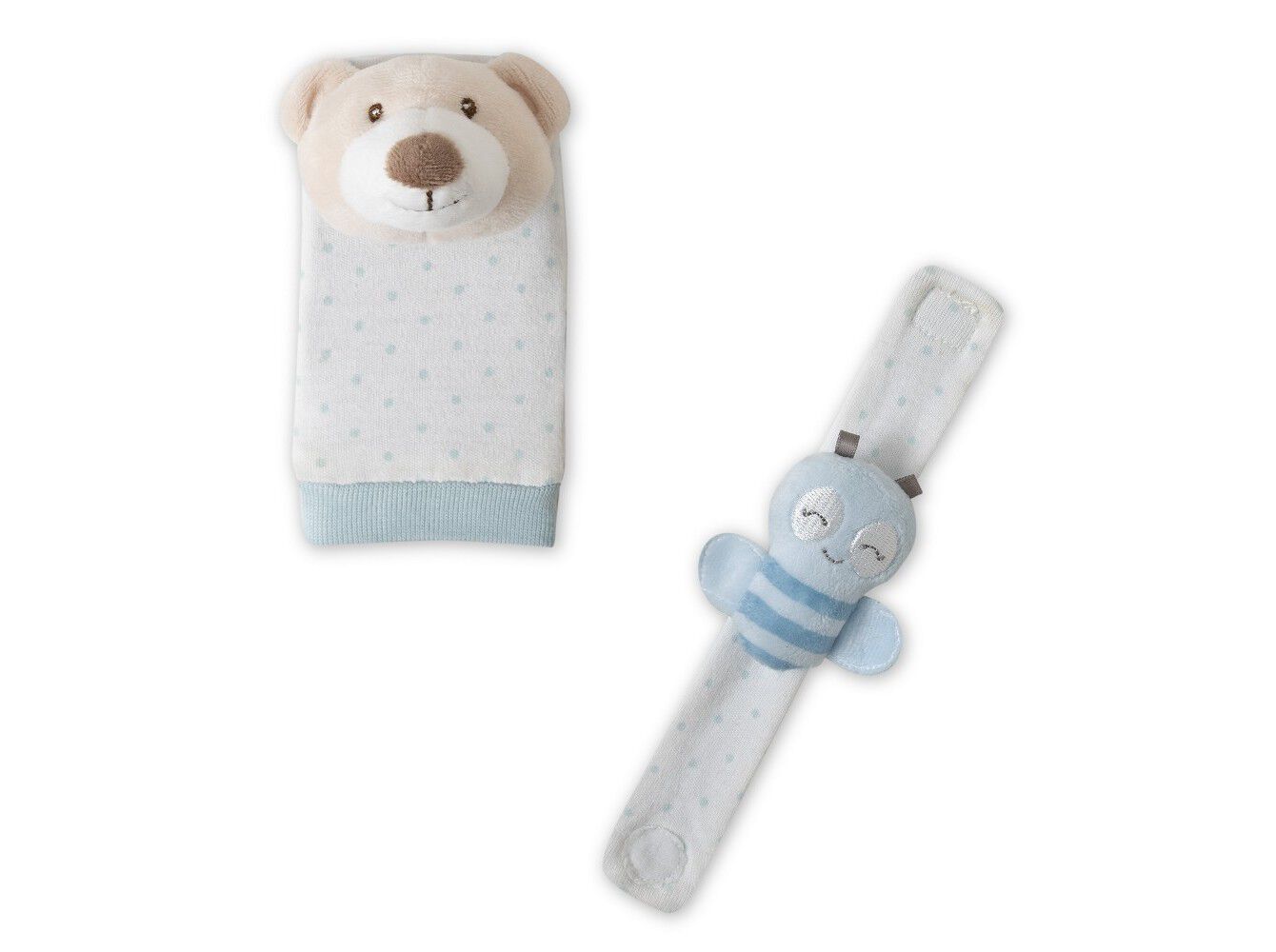 CHOCALHOS DE M&Atilde;O E P&Eacute; INTERBABY URSO AZUL image number 2