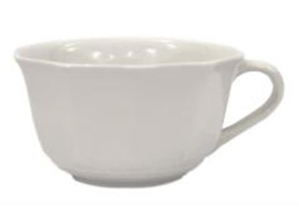 CANECA JUMBO FESTONA ACTUEL BRANCO PORCELANA 600ML