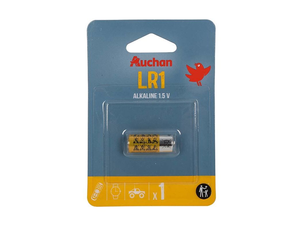 PILHA ALCALINA AUCHAN STANDARD LR1 image number 0