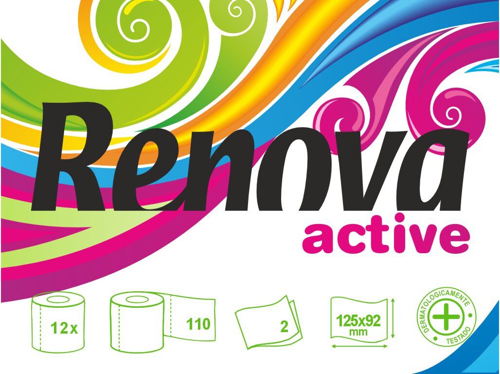PAPEL RENOVA HIGI&Eacute;NICO ACTIVE BRANCO 12 ROLOS image number 1