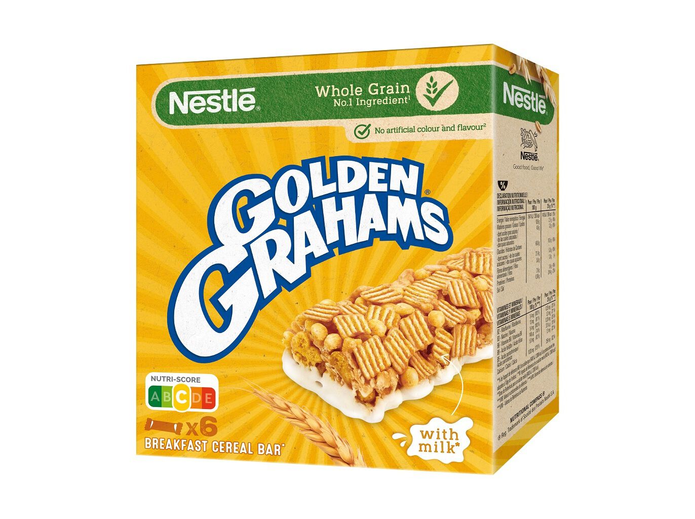 BARRAS DE CEREAIS NESTL&Eacute; GOLDEN GRAHAMS 6X25G