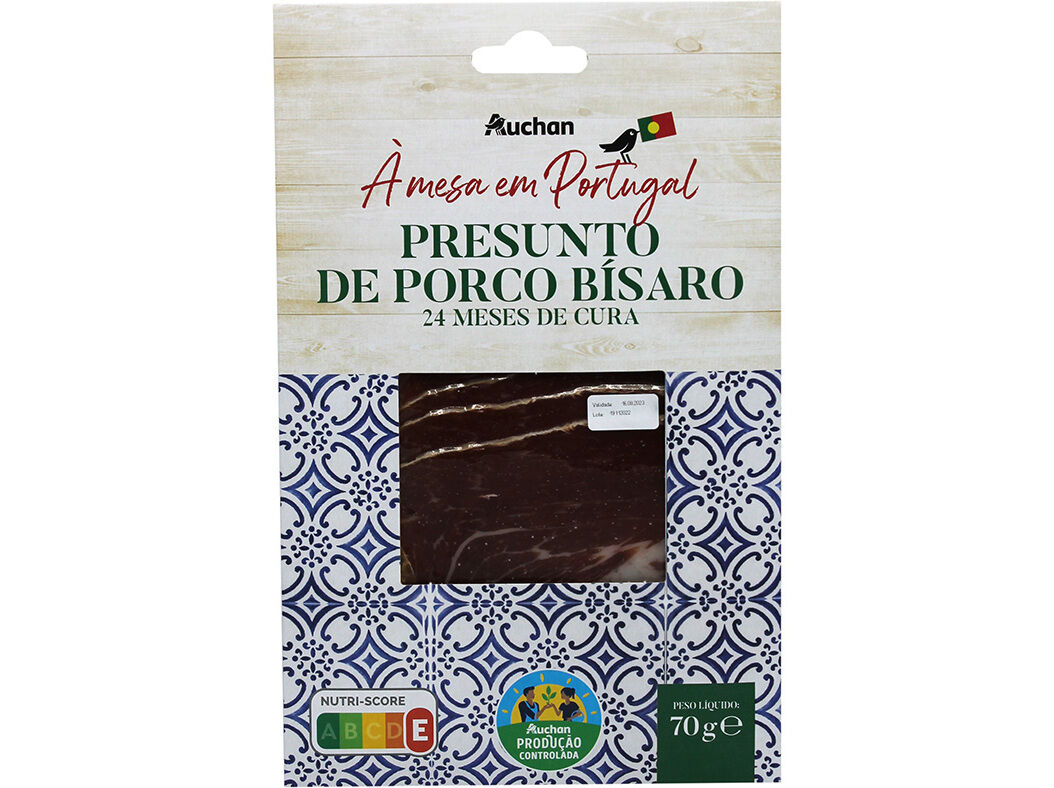 PRESUNTO PORCO BISARO AUCHAN &Agrave; MESA EM PORTUGAL CULTIVAMOS O BOM 24M CURA 70G