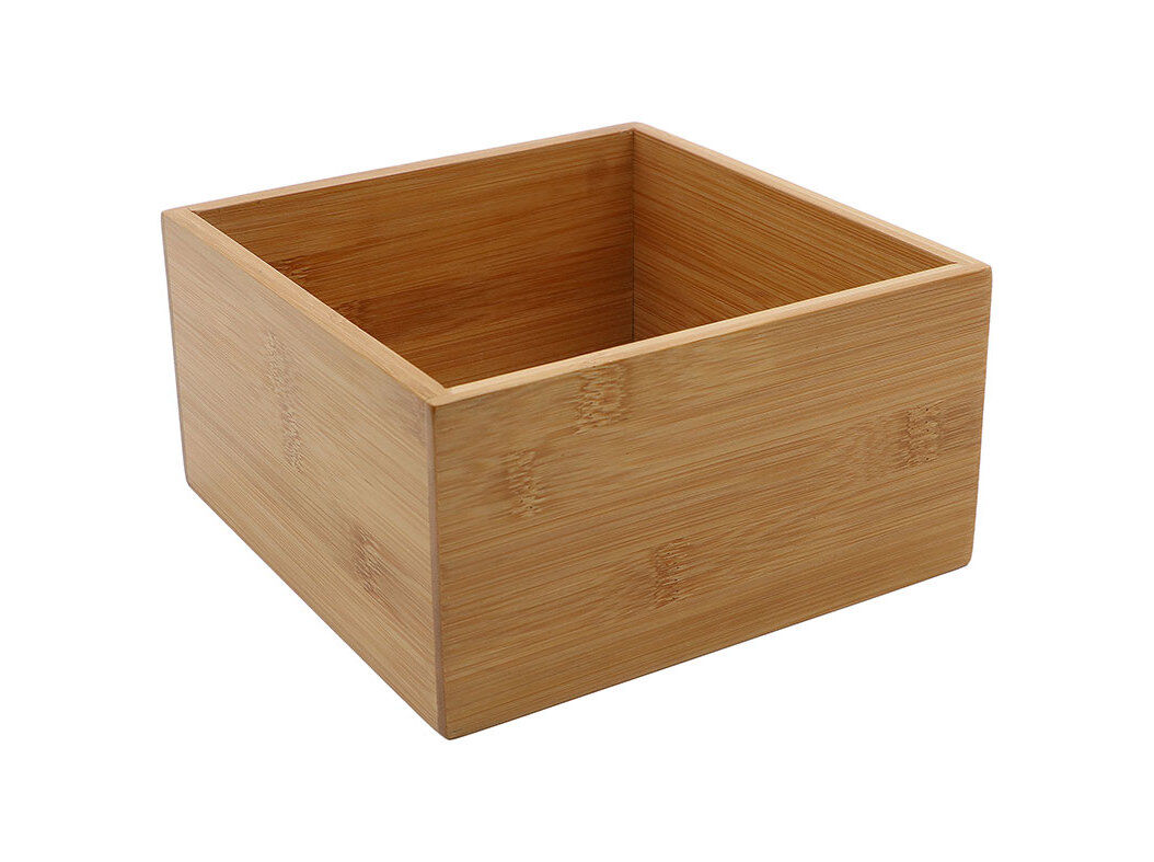 ORGANIZADOR COSM&Eacute;TICOS ACTUEL BAMBOO 18X18X9.5CM