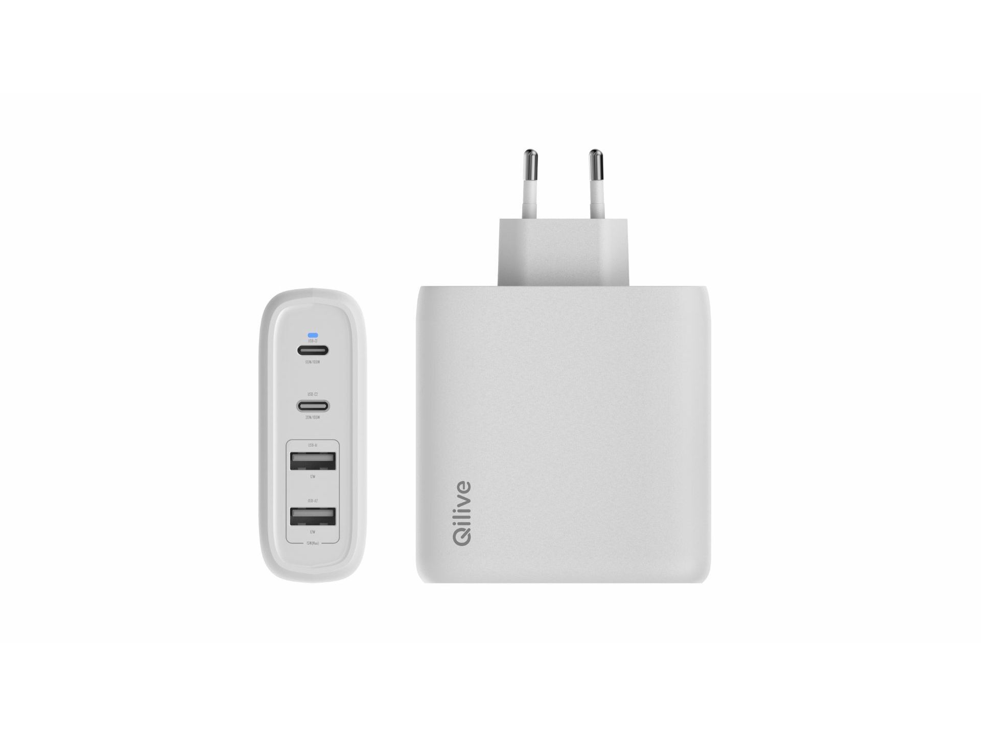 CARREGADOR MULTI QILIVE 600183071 BR 100W 2USBA+2USBC