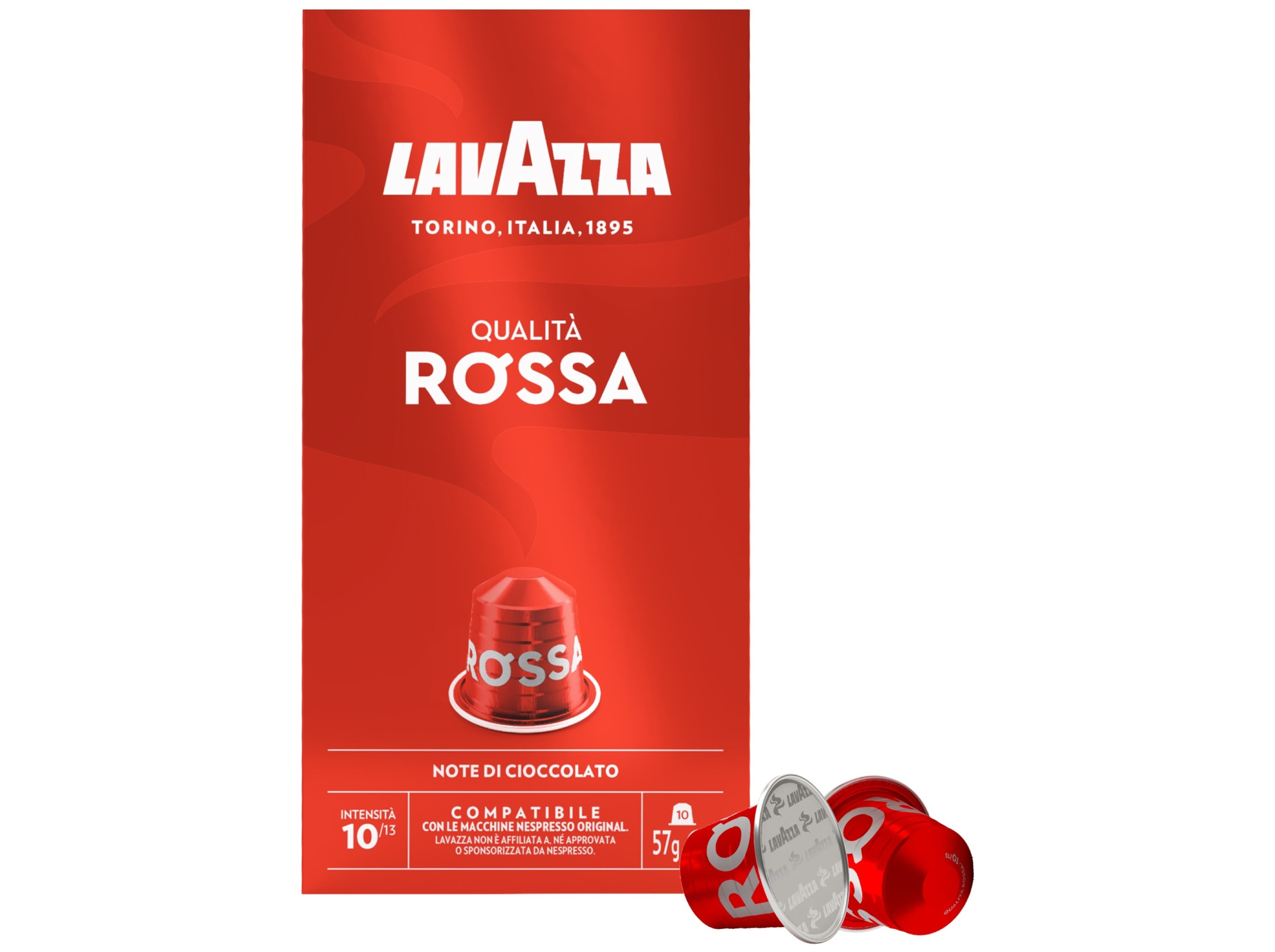 C&Aacute;PSULAS DE CAF&Eacute; LAVAZZA QUALIT&Agrave; ROSSA COMPAT&Iacute;VEIS NSP 10UN