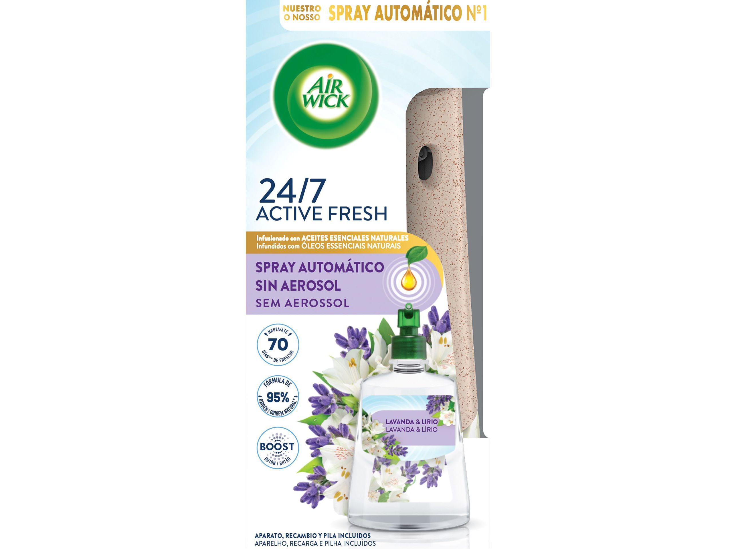 AMBIENTADOR AIR WICK ACTIVE FRESH LAVANDA 224ML image number 0