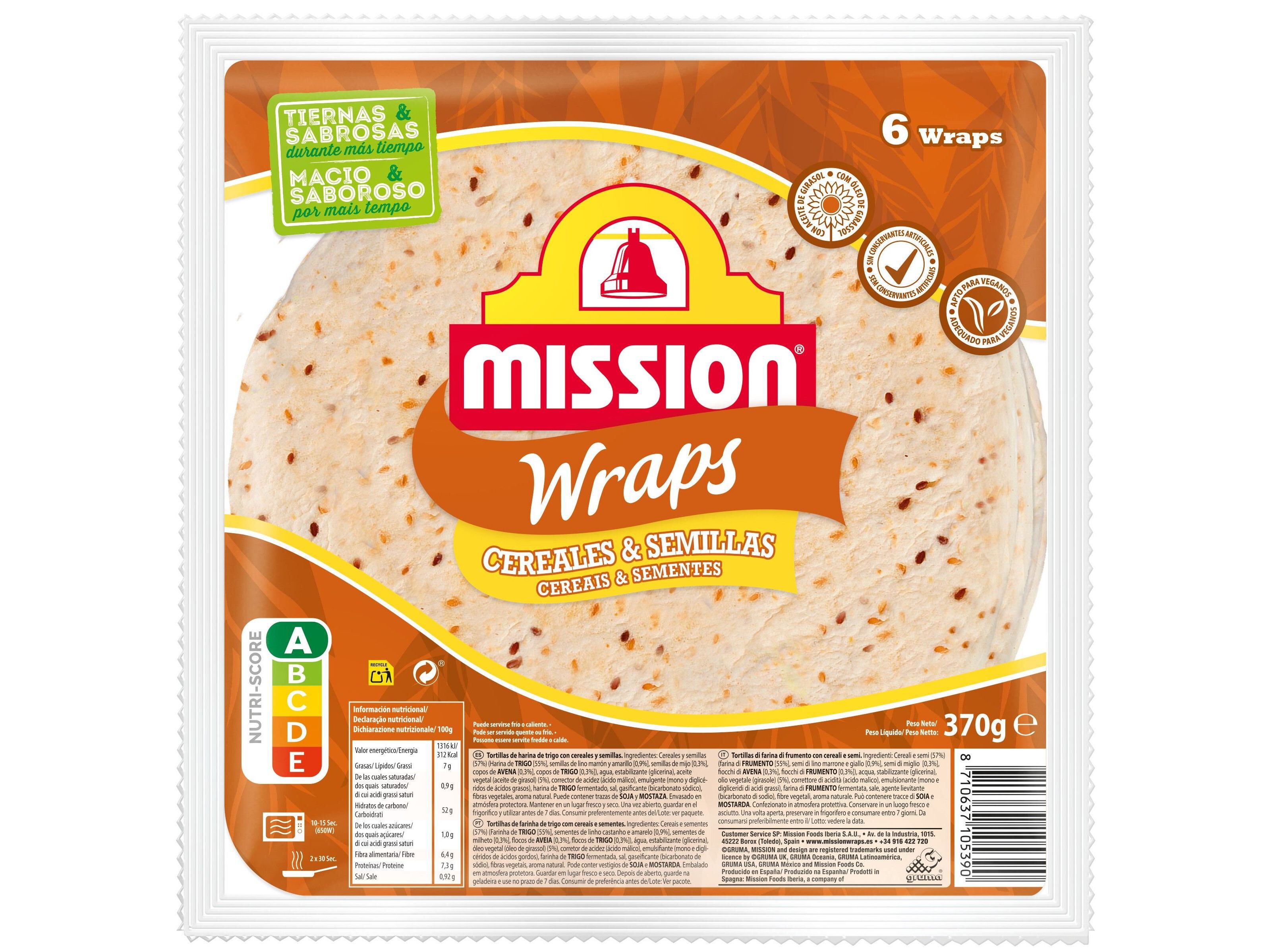 WRAPS MISSION MULICEREAIS 370G